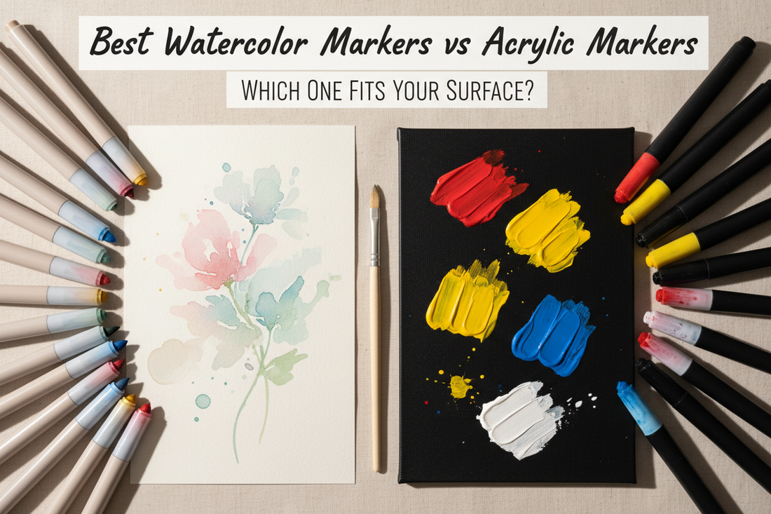 Best Watercolor Markers vs Acrylic Markers: Which One Fits Your Surface?