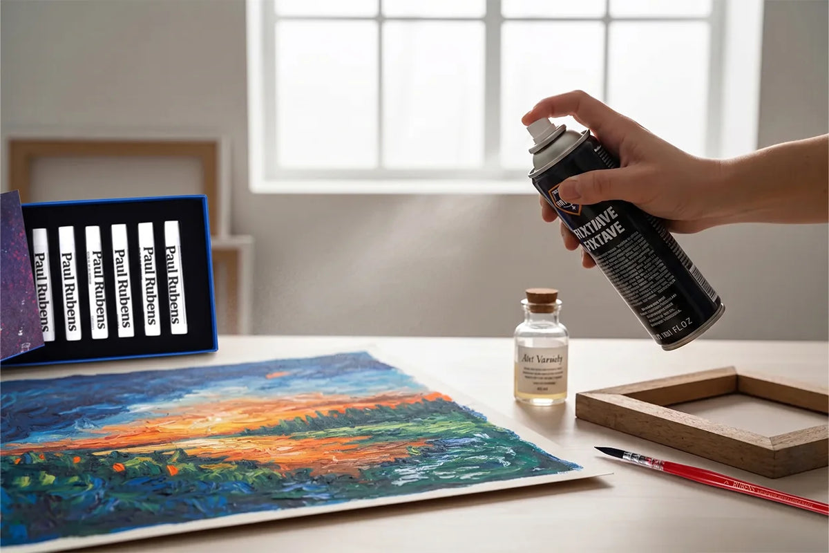 How to Seal Oil Pastels: Fixative, Glassine, and Framing
