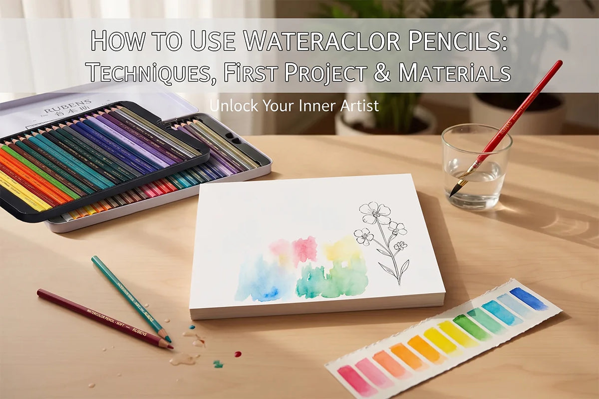 How to Use Watercolor Pencils: Techniques, First Project &amp; Materials