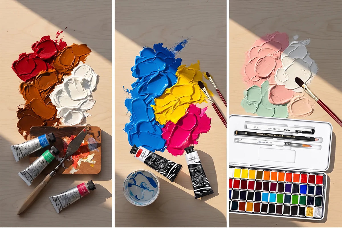 Oil Paint Vs Acrylic Vs Gouache