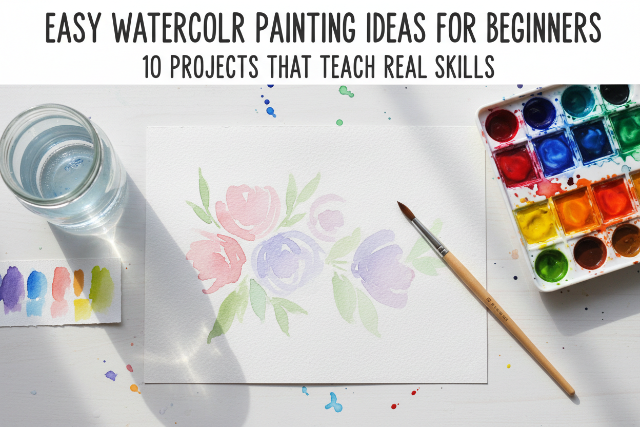 Easy Watercolor Painting Ideas for Beginners: 10 Projects That Teach Real Skills