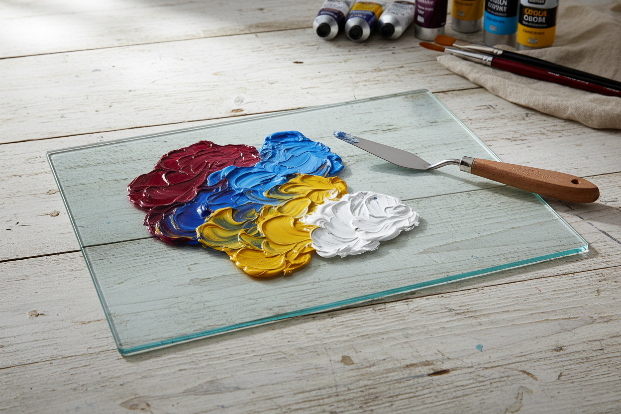 Glass Palette for Oil Painting: Why It Helps Mixing and Cleanup