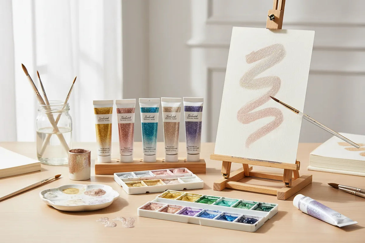 Glitter Watercolor Set How To