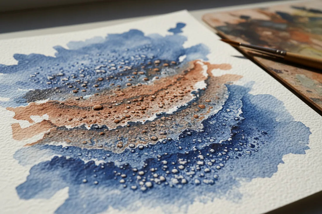Granulating Watercolor