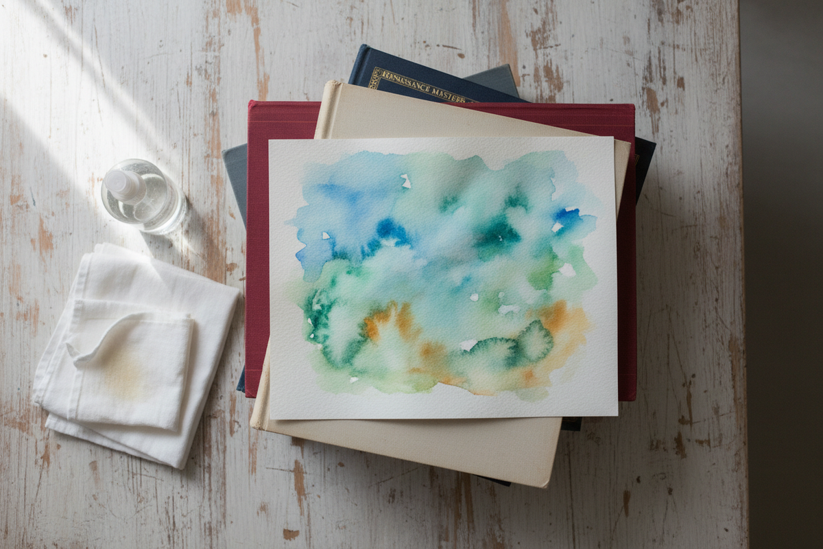 How to Flatten Watercolor Paper After It Buckles