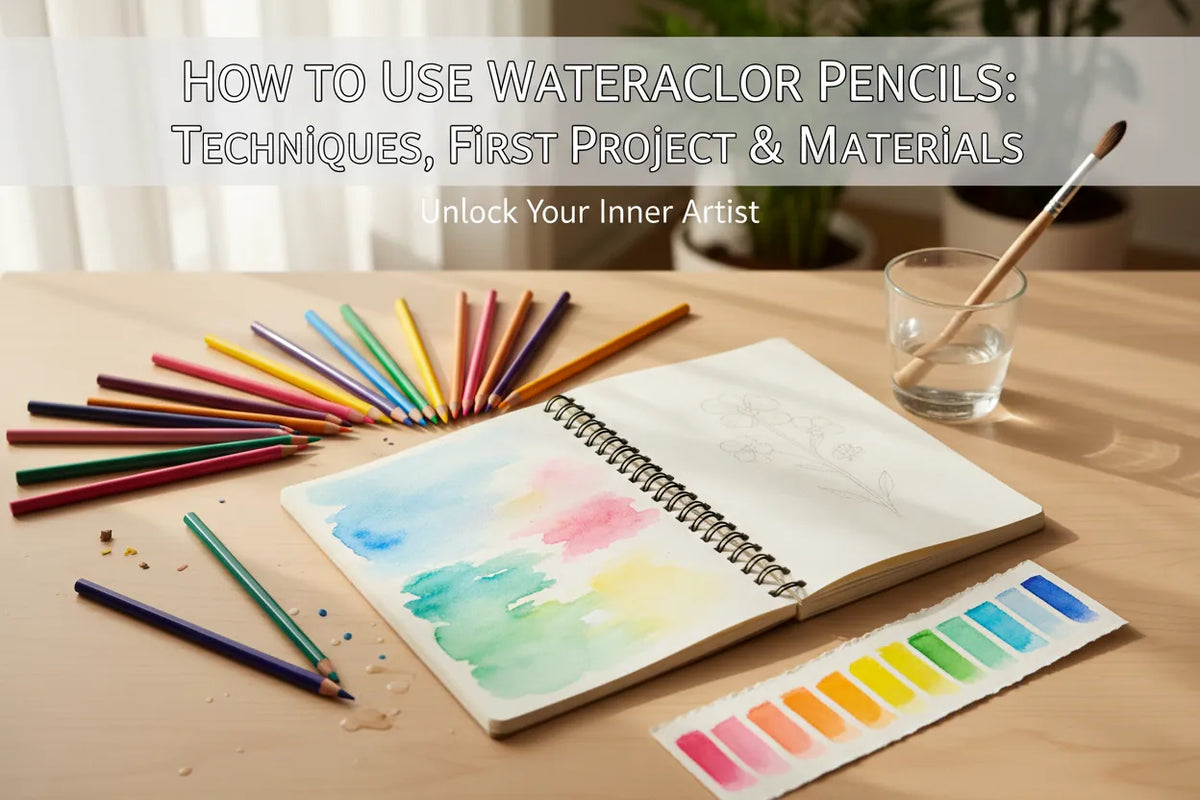 How to Use Watercolor Pencils: Techniques, First Project &amp; Materials