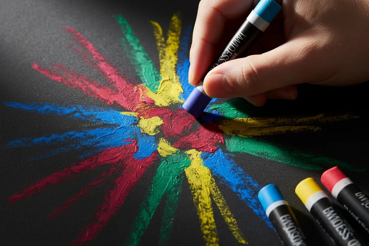 Oil Pastel on Black Paper: Make Color Show Up Without Fighting the Surface