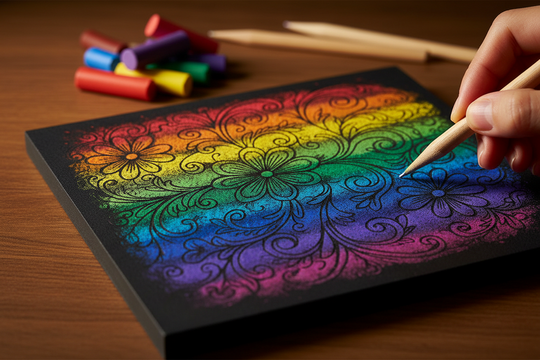 Oil Pastel Scratch Art: Layer, Scratch, and Stop Before the Paper Tears
