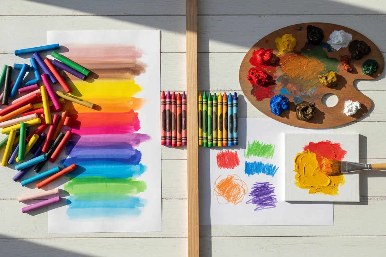 Oil Pastel vs Crayon: 7 Differences + Oil Paint Comparison