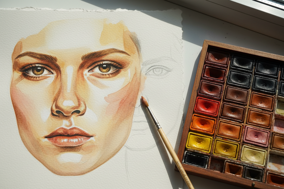 Watercolor Portraits: Paint, Paper, and Skin-Tone Control