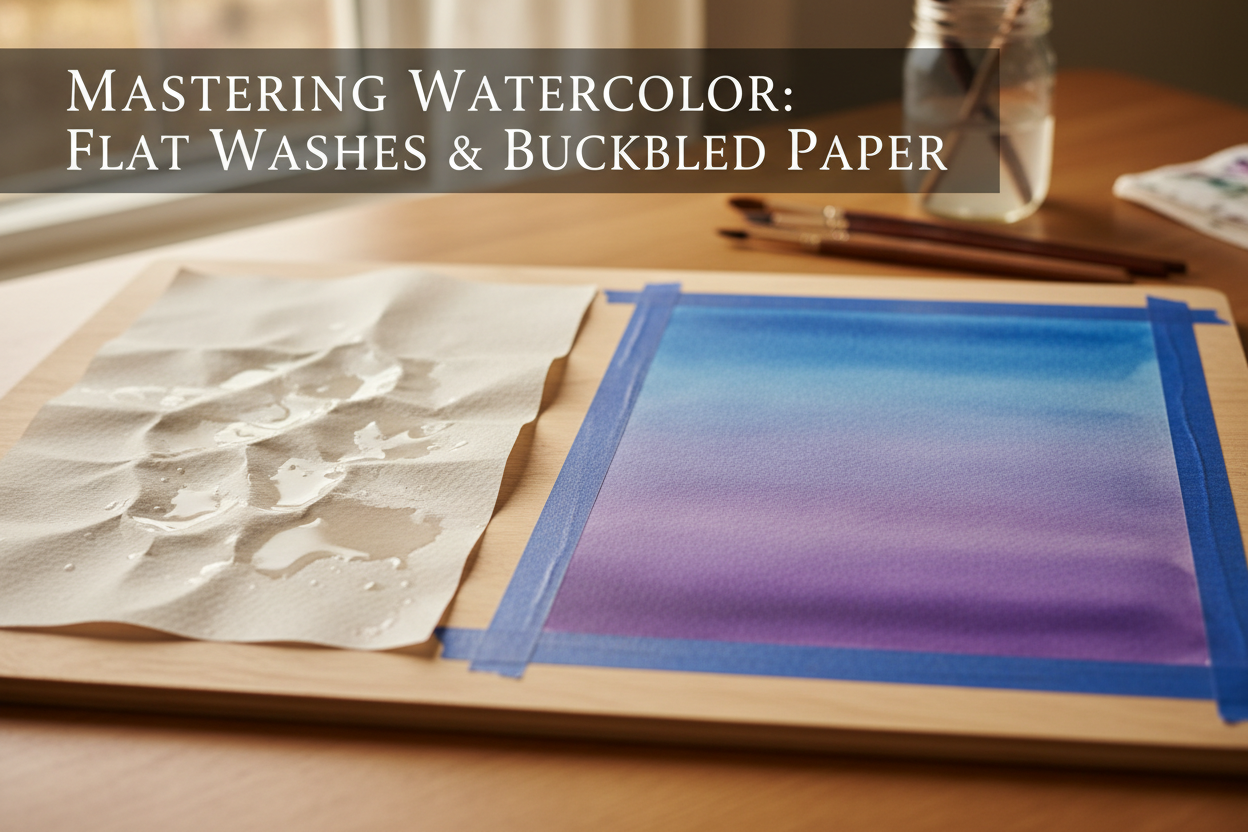 Why Watercolor Paper Buckles: How to Keep Washes Flat