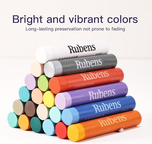 Paul Rubens Soft Oil Pastels Set 24 Colors Creamy Texture for Drawing Blending Layering Shading