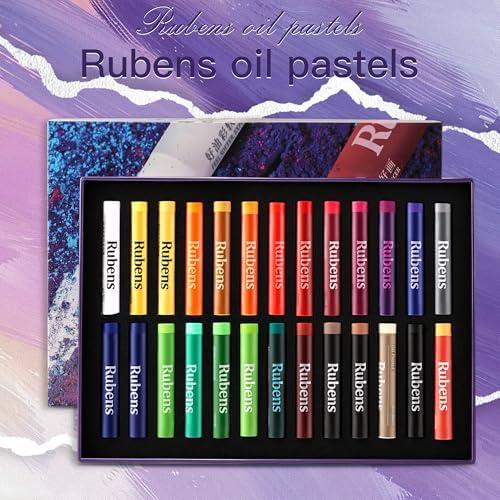 Paul Rubens Soft Oil Pastels Set 24 Colors Creamy Texture for Drawing Blending Layering Shading