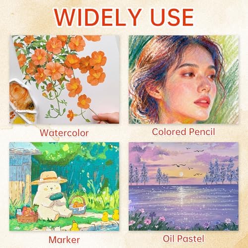 Paul Rubens Portable Travel Watercolor Paper Block 80 Sheets 3.81x5.31in Hot Press 140lb 100% Cotton