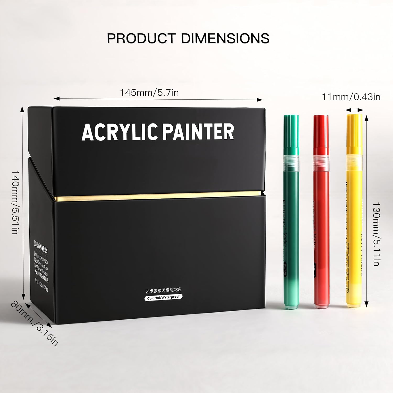 US Fulfillment - Paul Rubens 24 / 48 / 60 / 72 Colors Acrylic Paint Markers 0.7mm Fine Tip Waterpro