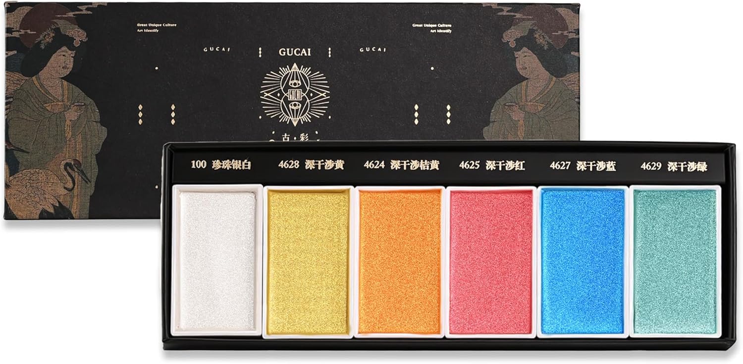 US Fulfillment - rubens Professional Watercolor Paint Set & Paper Block - 6 / 12 / 24 / 36 / 48 / 60 / 72 Colors - Metallic & Solid Pigment - Cotton Watercolor Paper Sketchbook - All Variations