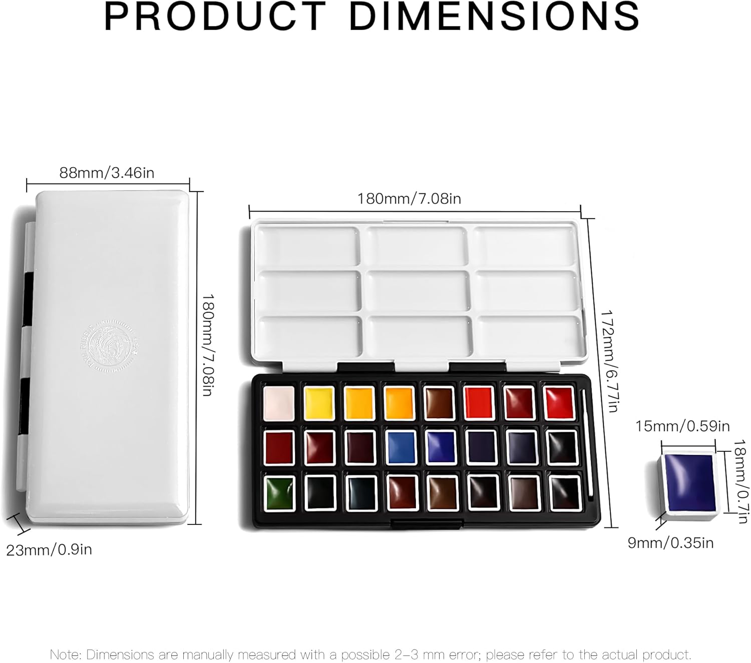 US Fulfillment - Paul Rubens Watercolor Paint Set 24 Vivid Colors