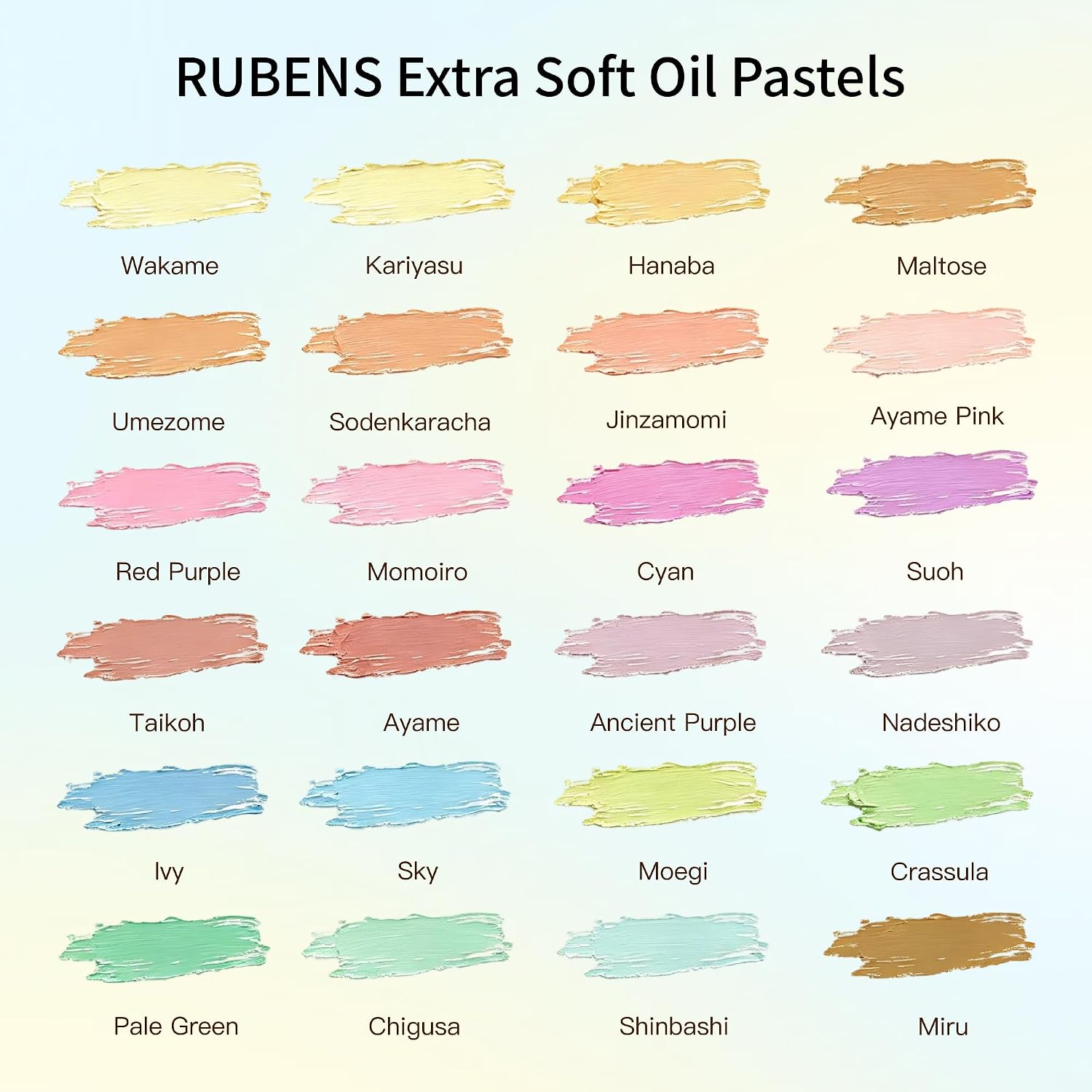 US Fulfillmen - Paul Rubens Oil Pastels Set of 48 Colors, Creamy & Easy Blending - 24 / 36  / 48 Colors / 48 Colors Set /  | 24 / 36 / 48 Macaron Colors | 24 / 48 Macaron Colors Set