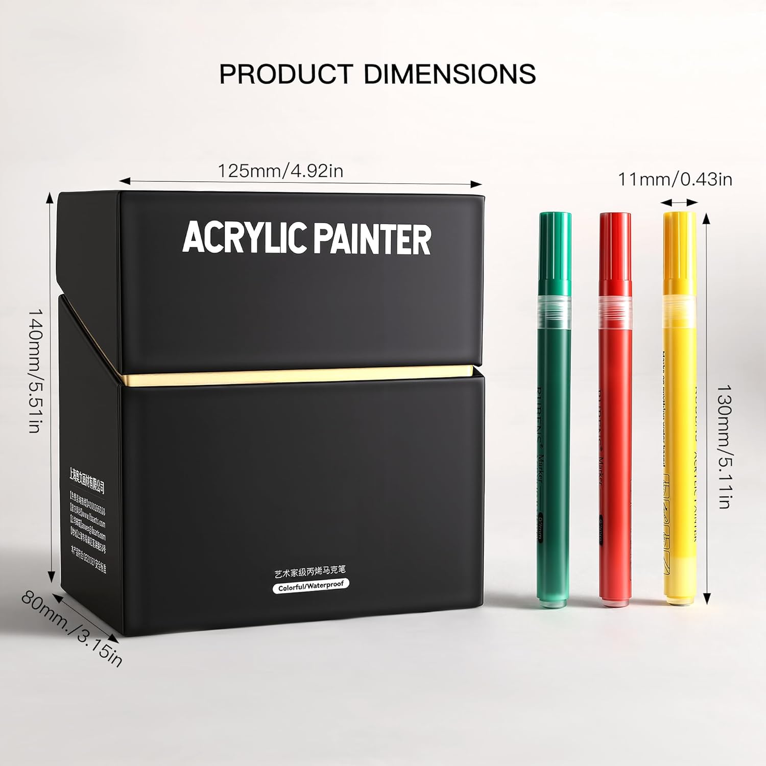 US Fulfillment - Paul Rubens 24 / 48 / 60 / 72 Colors Acrylic Paint Markers 0.7mm Fine Tip Waterpro