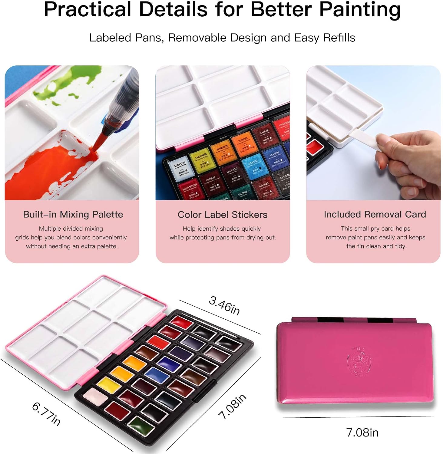 US Fulfillment - Paul Rubens Watercolor Paint Set 24 Vivid Colors