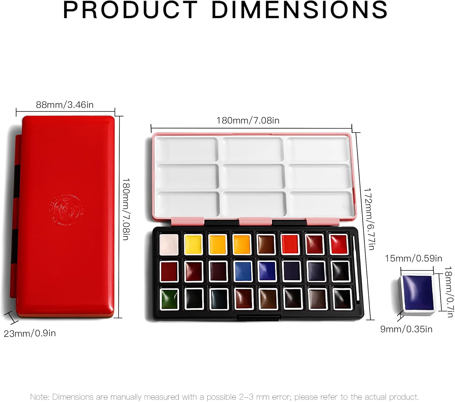 US Fulfillment - Paul Rubens Watercolor Paint Set 24 Vivid Colors