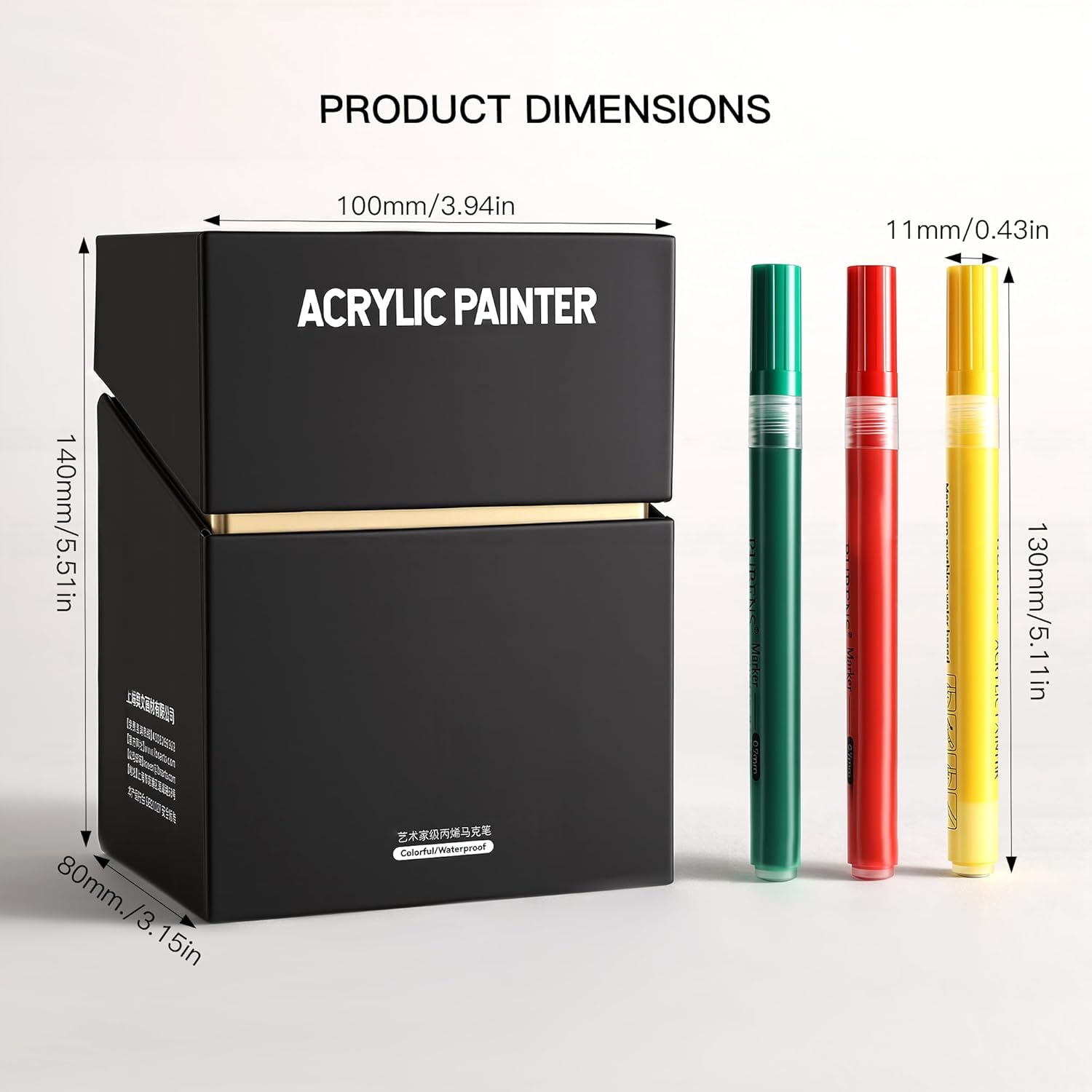 US Fulfillment - Paul Rubens 24 / 48 / 60 / 72 Colors Acrylic Paint Markers 0.7mm Fine Tip Waterpro