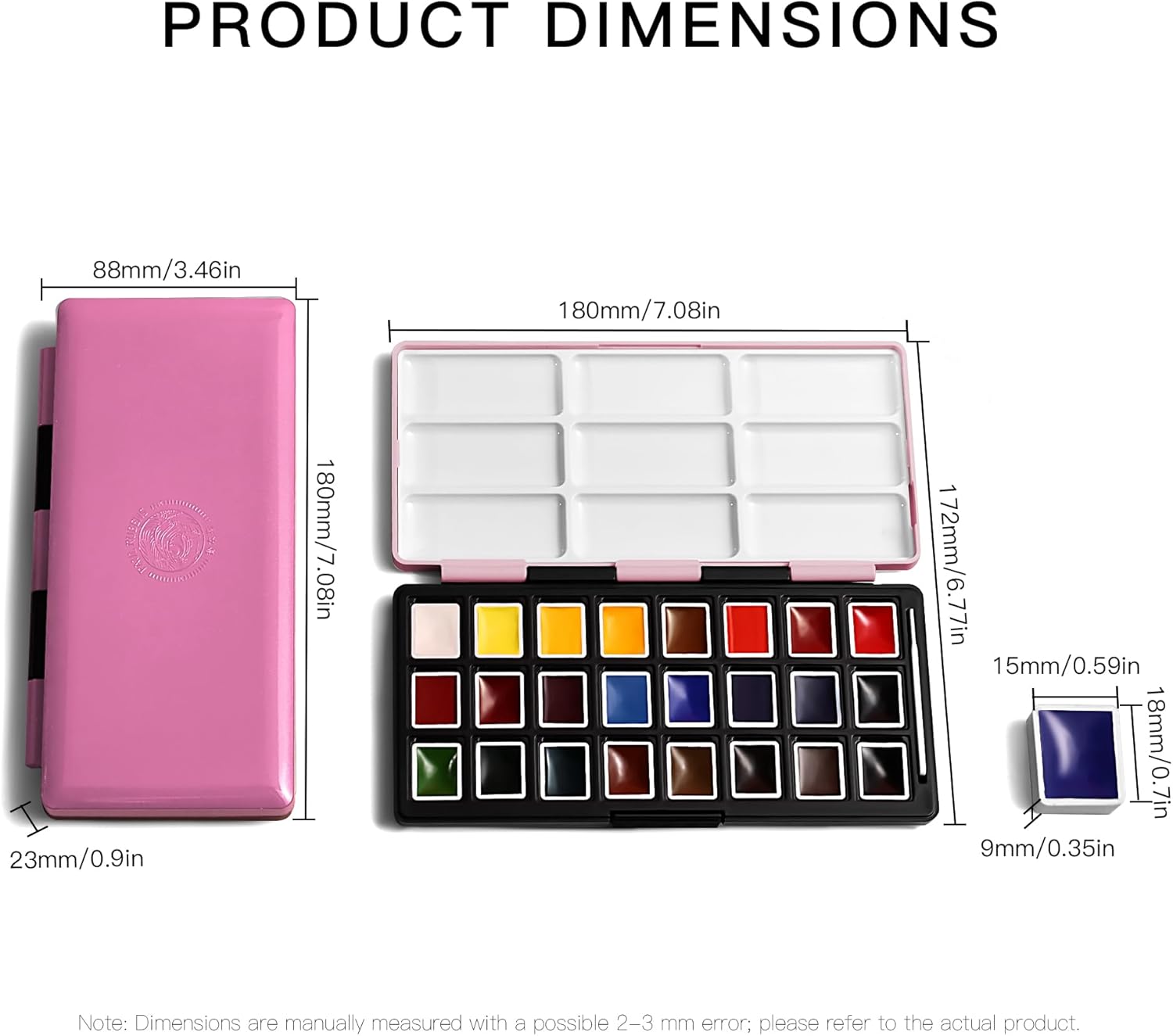 US Fulfillment - Paul Rubens Watercolor Paint Set 24 Vivid Colors