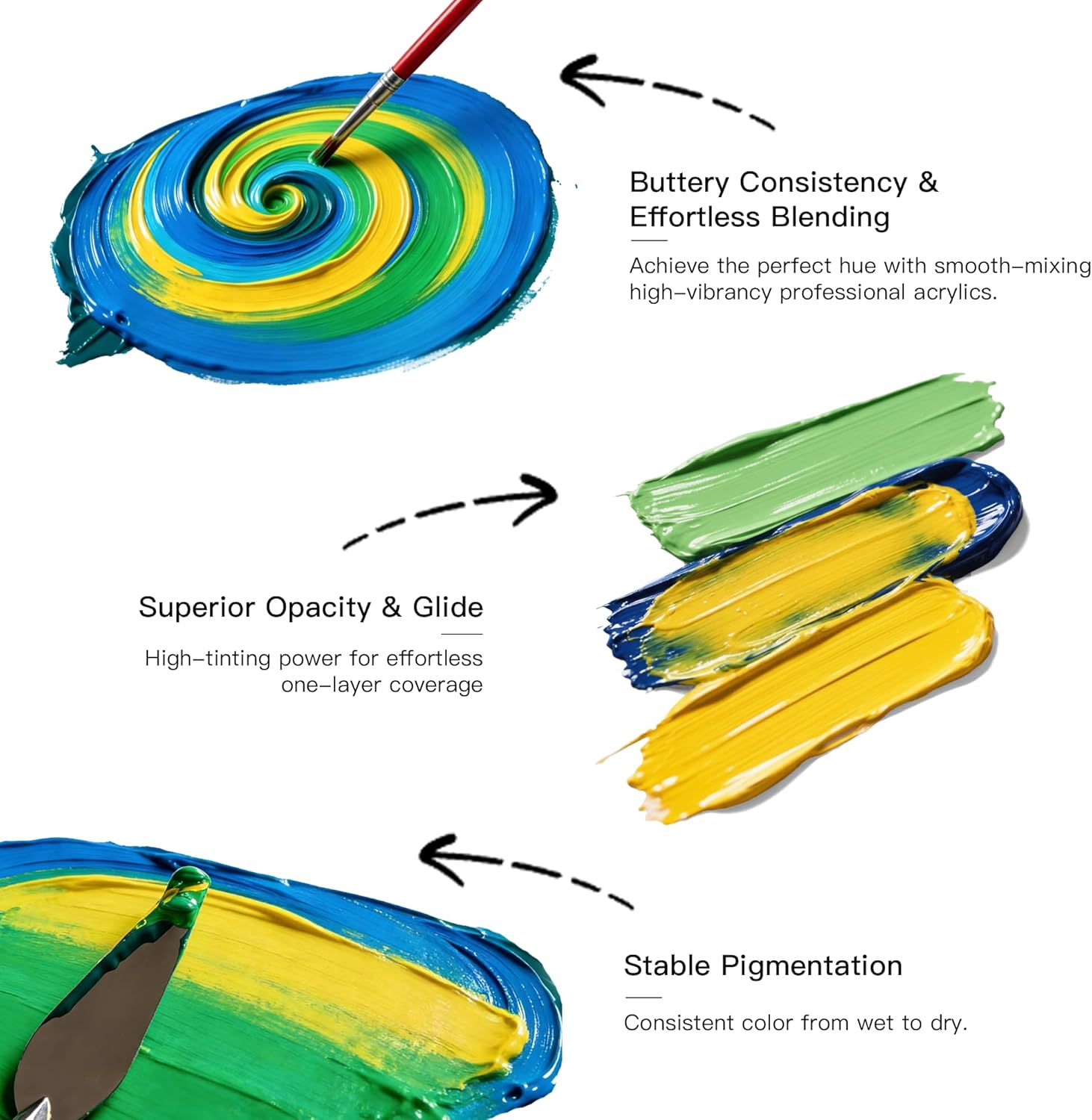 Paul Rubens Acrylic Paint Set 12 Colors 20ml Tubes Professional Hig