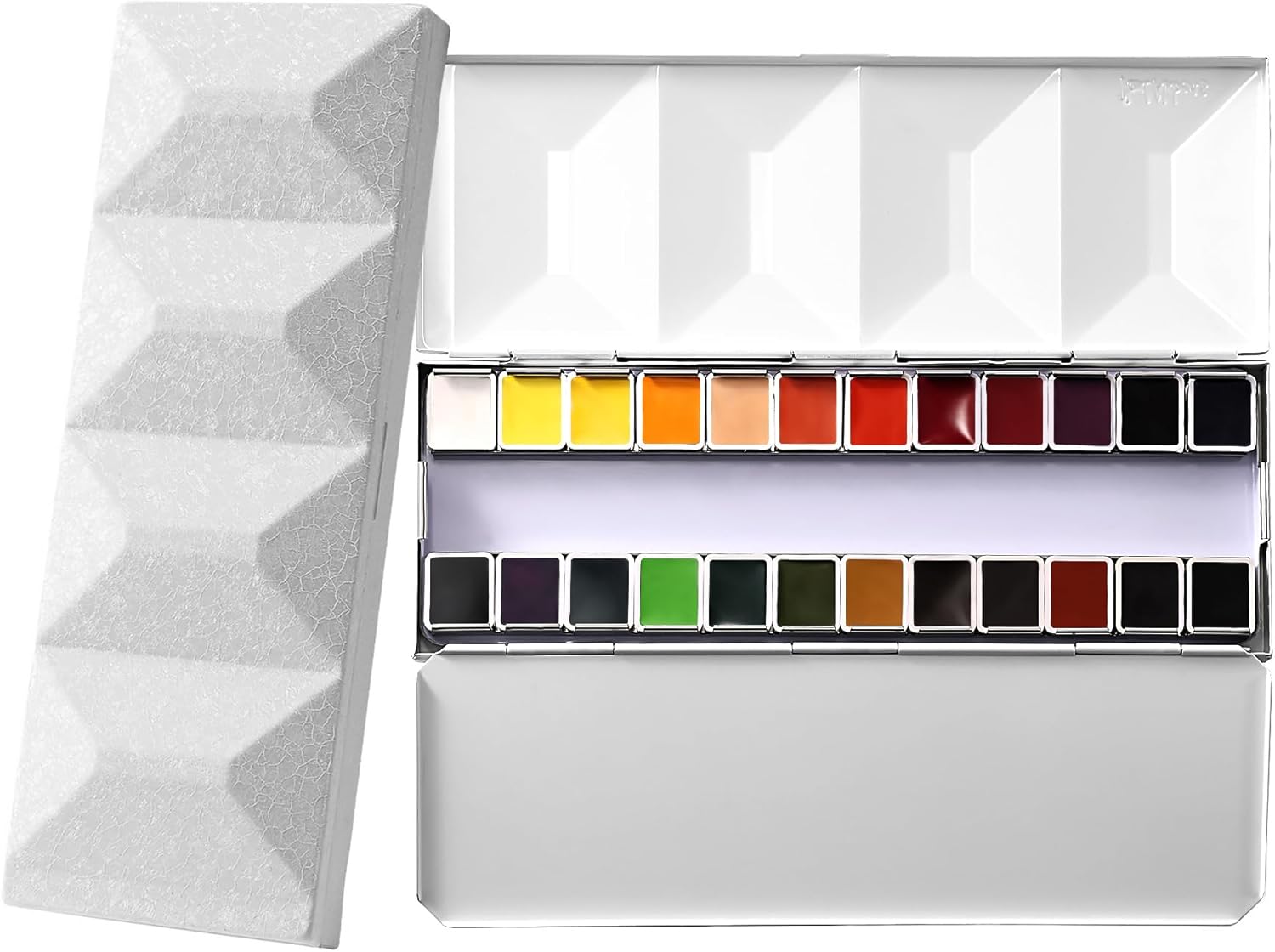 US Fulfillment - Paul Rubens Watercolor Paint Set 24 Colors Black / Moonlight / Peacock / Pink / Red