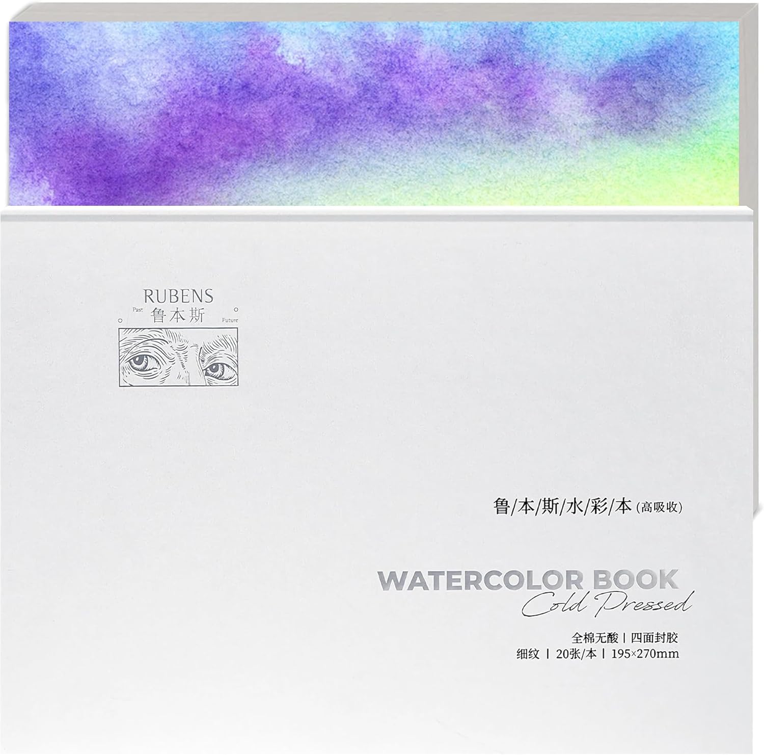 US Fulfillment - Paul Rubens Watercolor Paper Block 5.3x7.6in / 10.6x 14.5in  16K / 32K - Hot / Cold Pressed Press 20 Sheets 14