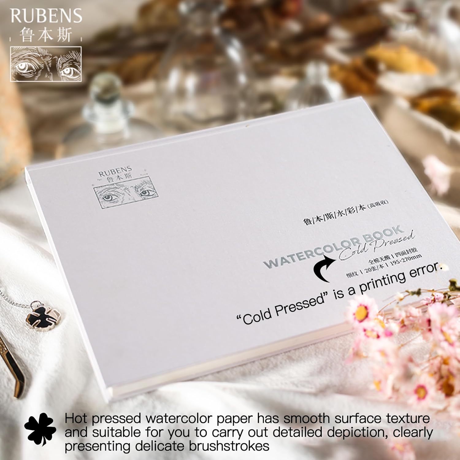 US Fulfillment - Paul Rubens Watercolor Paper Block 5.3x7.6in / 10.6x 14.5in  16K / 32K - Hot / Cold Pressed Press 20 Sheets 14