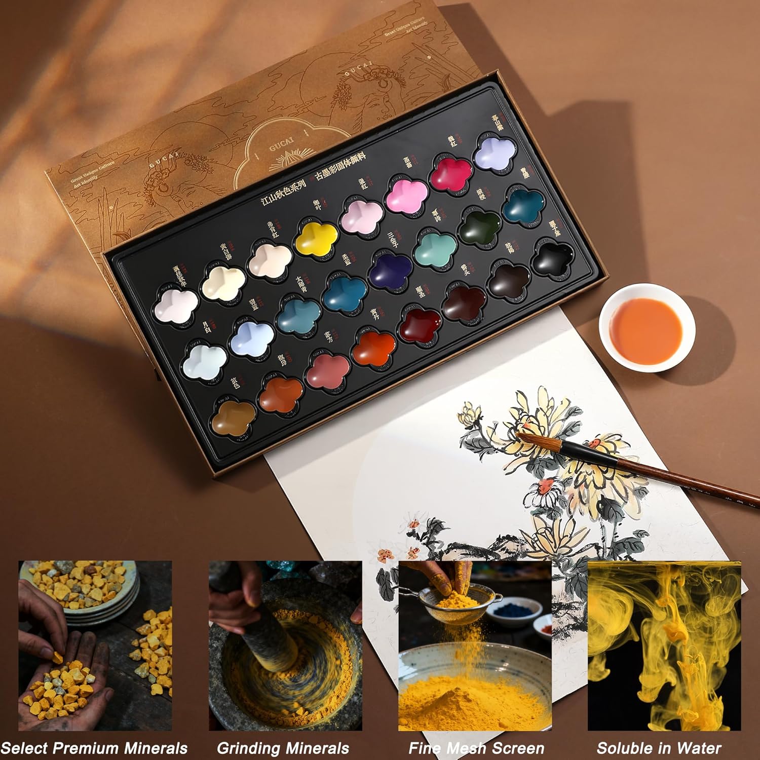 US Fulfillment - rubens Watercolor Paint Set 24 / 48 Color ( Style I / II / III / IV / IX / X ), Professional Pigment-Rich Water Colors for Adults, Premium Art Supplies Kit, Gift for Artists, Beginners & Students