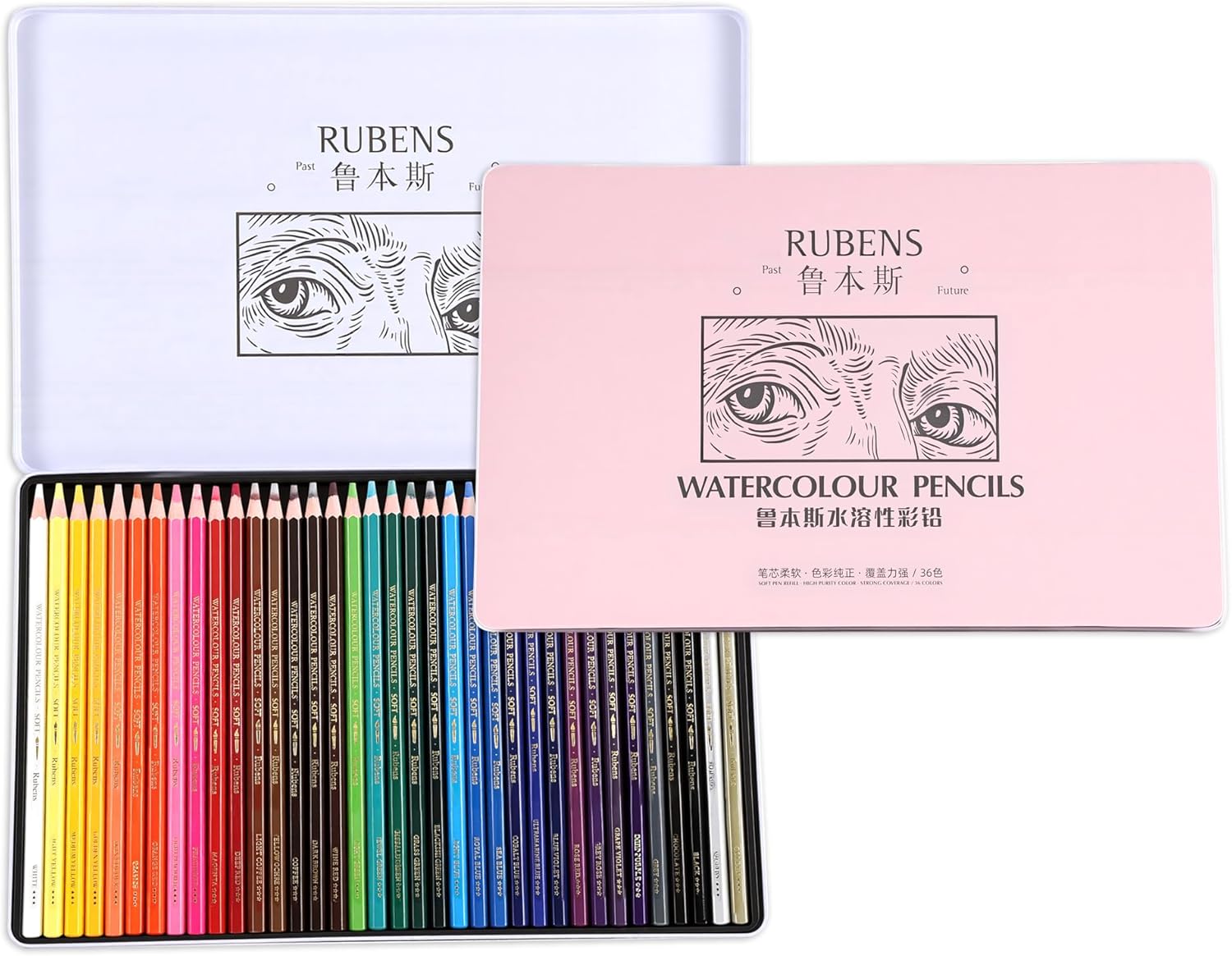 US Fulfillment - Paul Rubens Watercolor Pencils Set 36 / 48 Colors Soft Core Professional