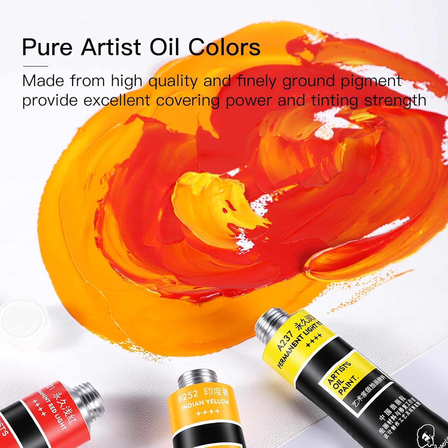 US Fulfillment - rubens Artist Oil Paint Set 10 Colors, 40ml Large Capacity Tubes Oil Color Paint for Canvas, Professional Oil Painting Colors, Landscape / Standard / Portrait /  Still Life Colors Oil Based Paint Supplies for Artists, Beginners
