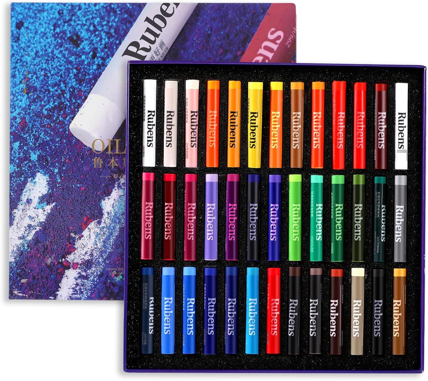 US Fulfillment - Paul Rubens Soft Oil Pastels Set 24 / 36 / 48 Basic Colors & 24 / 48 Morandi Colors Creamy Texture for Drawi