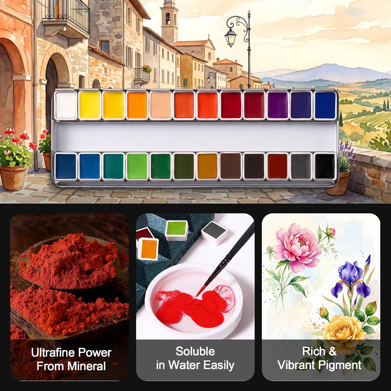 Paul Rubens Watercolor Paint Set 24 Colors, Artist | Paul Rubens Shop