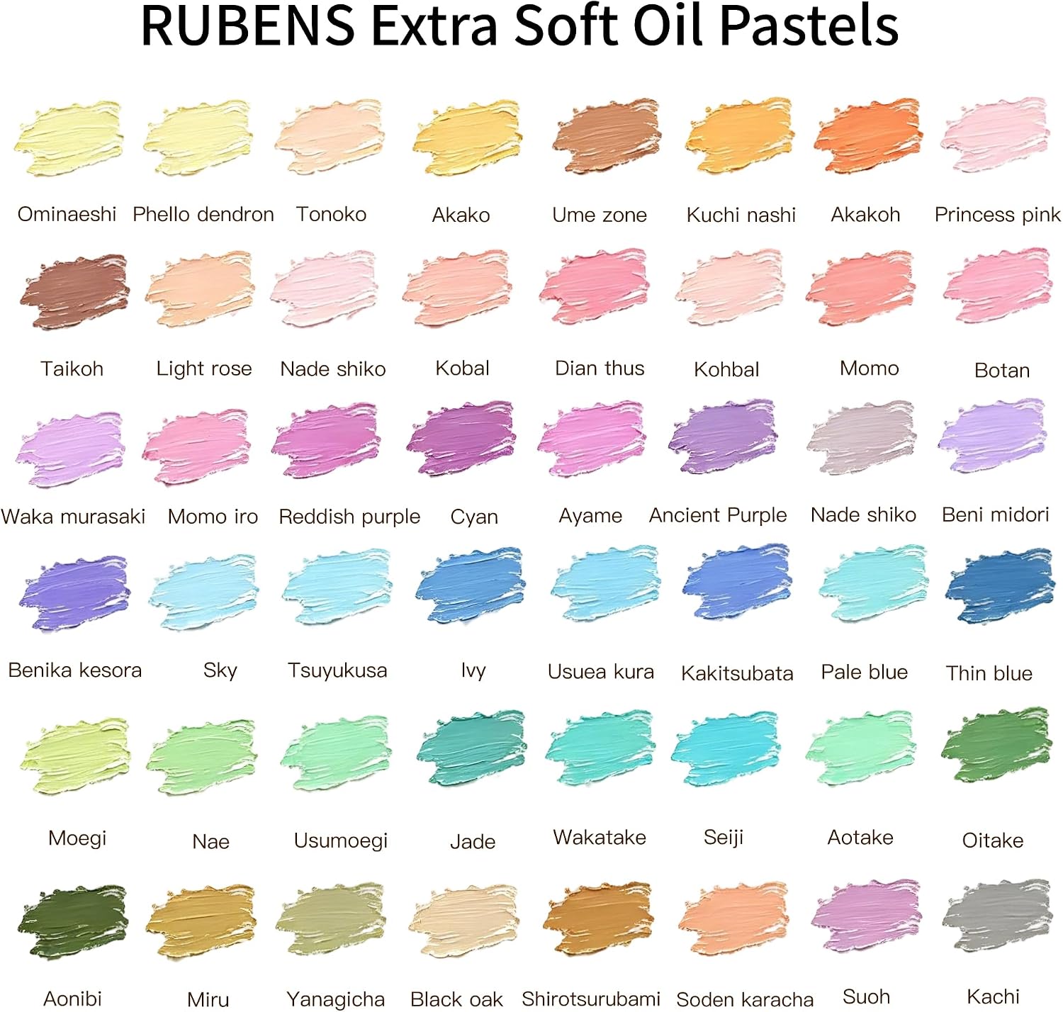 US Fulfillmen - Paul Rubens Oil Pastels Set of 48 Colors, Creamy & Easy Blending - 24 / 36  / 48 Colors / 48 Colors Set /  | 24 / 36 / 48 Macaron Colors | 24 / 48 Macaron Colors Set