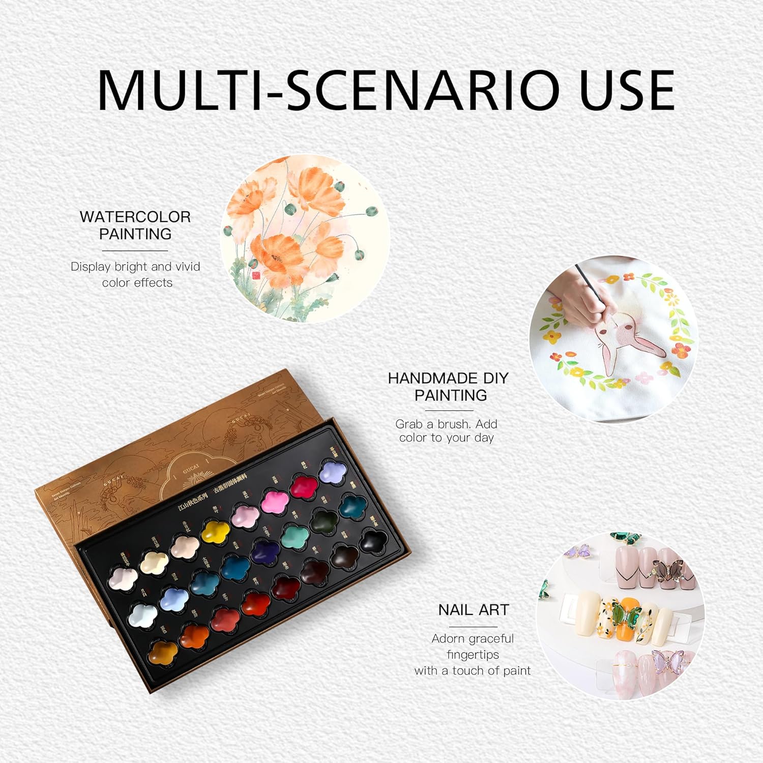 US Fulfillment - rubens Watercolor Paint Set 24 / 48 Color ( Style I / II / III / IV / IX / X ), Professional Pigment-Rich Water Colors for Adults, Premium Art Supplies Kit, Gift for Artists, Beginners & Students
