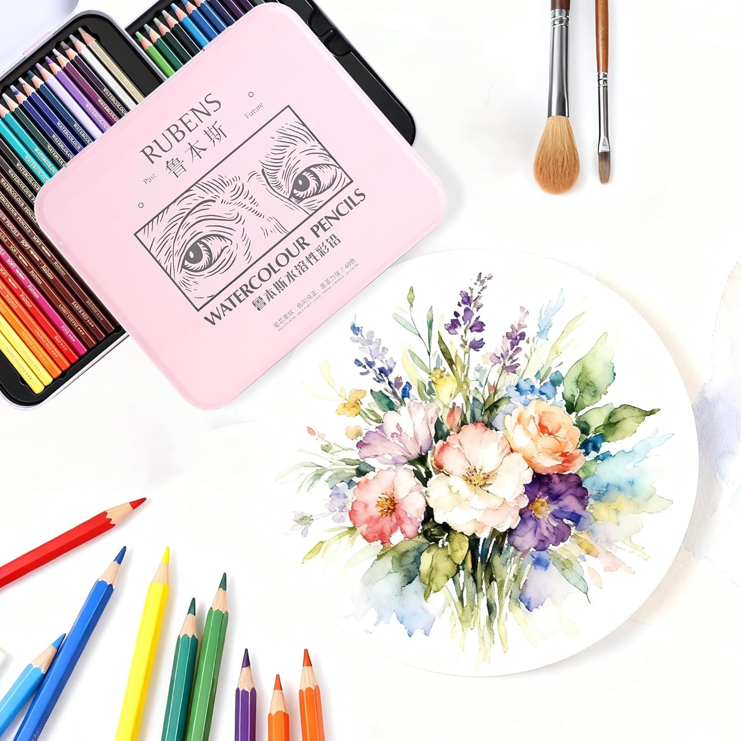 US Fulfillment - Paul Rubens Watercolor Pencils Set 36 / 48 Colors Soft Core Professional