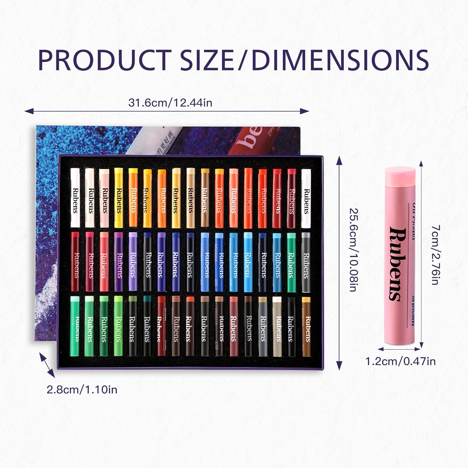 US Fulfillment - Paul Rubens Soft Oil Pastels Set 24 / 36 / 48 Basic Colors & 24 / 48 Morandi Colors Creamy Texture for Drawi
