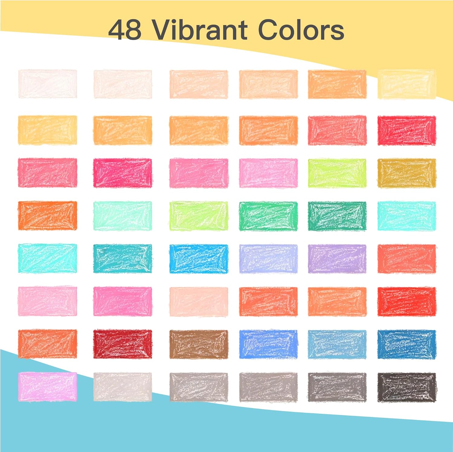 US Fulfillment - rubens Soft Pastel Set, 48 Vibrant Colors Chalk Pastels, Handmade Pigment Soft Chalk for Drawing, Blending, Layering &amp; Shading, Smooth Texture Art Supplies, Ideal for Beginners, Artists