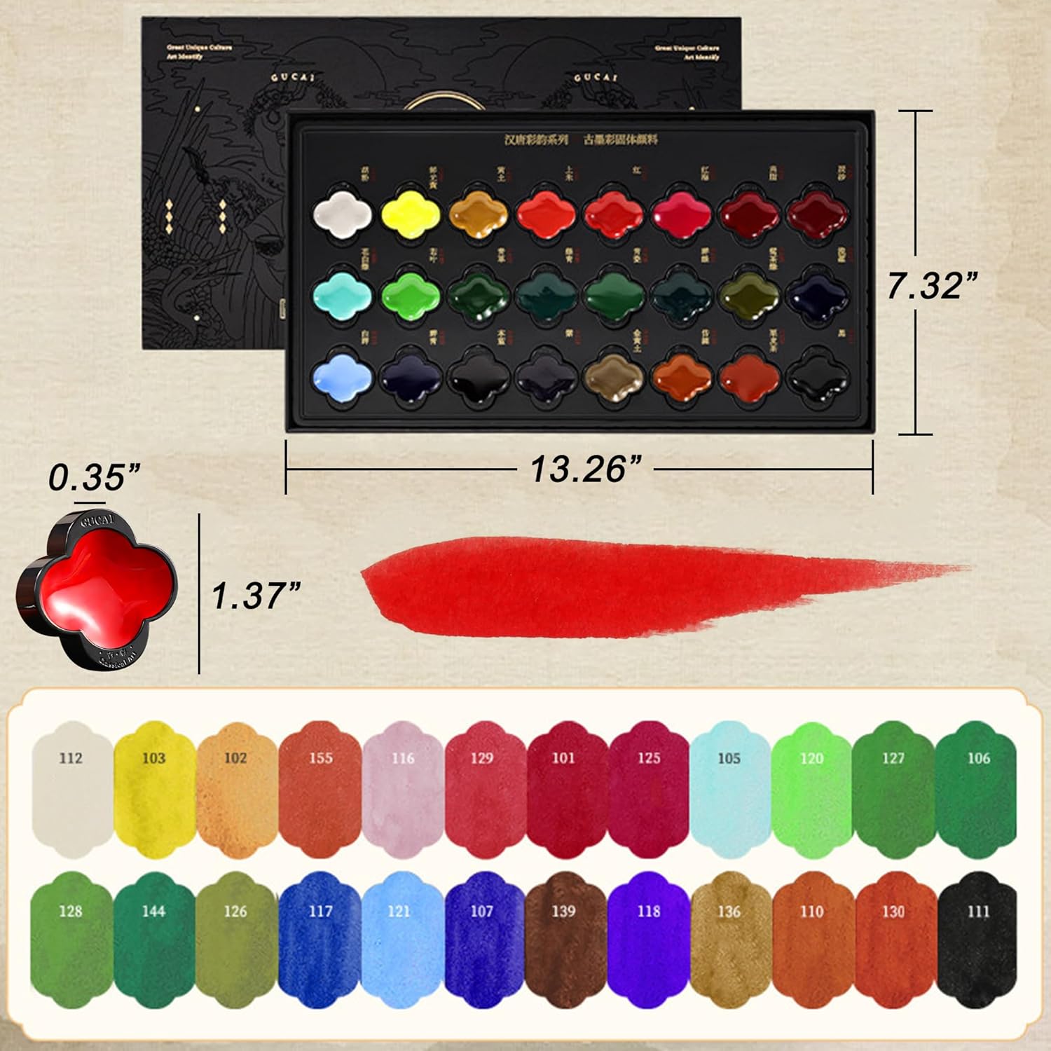 US Fulfillment - rubens Watercolor Paint Set 24 / 48 Color ( Style I / II / III / IV / IX / X ), Professional Pigment-Rich Water Colors for Adults, Premium Art Supplies Kit, Gift for Artists, Beginners & Students