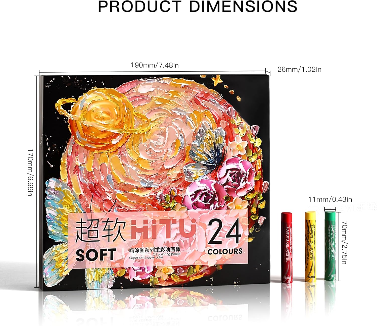 US Fulfillment - rubens Soft Oil Pastels Set ( 24 / 36 /48 colors )  (24 / 36 / 48 Macaron Colors), Creamy Texture Oil Pastelss for Drawing. Blending, Dreamy Art Supplies Gift for Adult, Beginners, Artists
