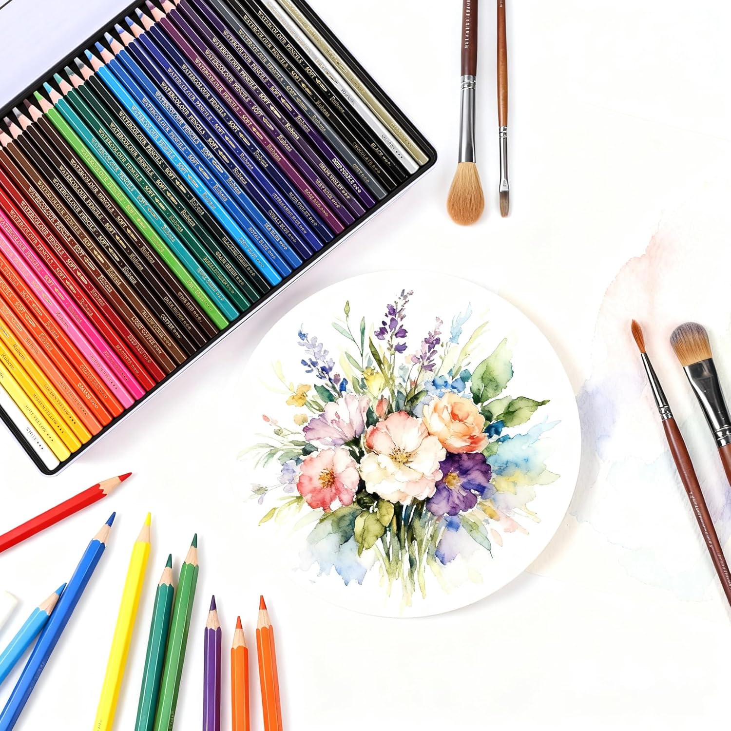 US Fulfillment - Paul Rubens Watercolor Pencils Set 36 / 48 Colors Soft Core Professional
