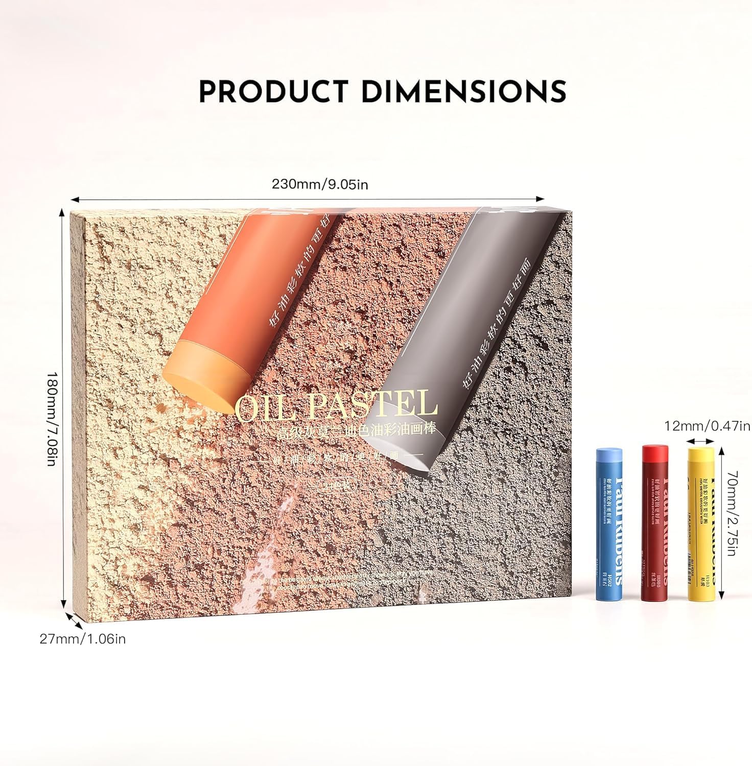 US Fulfillment - Paul Rubens Soft Oil Pastels Set 24 / 36 / 48 Basic Colors & 24 / 48 Morandi Colors Creamy Texture for Drawi