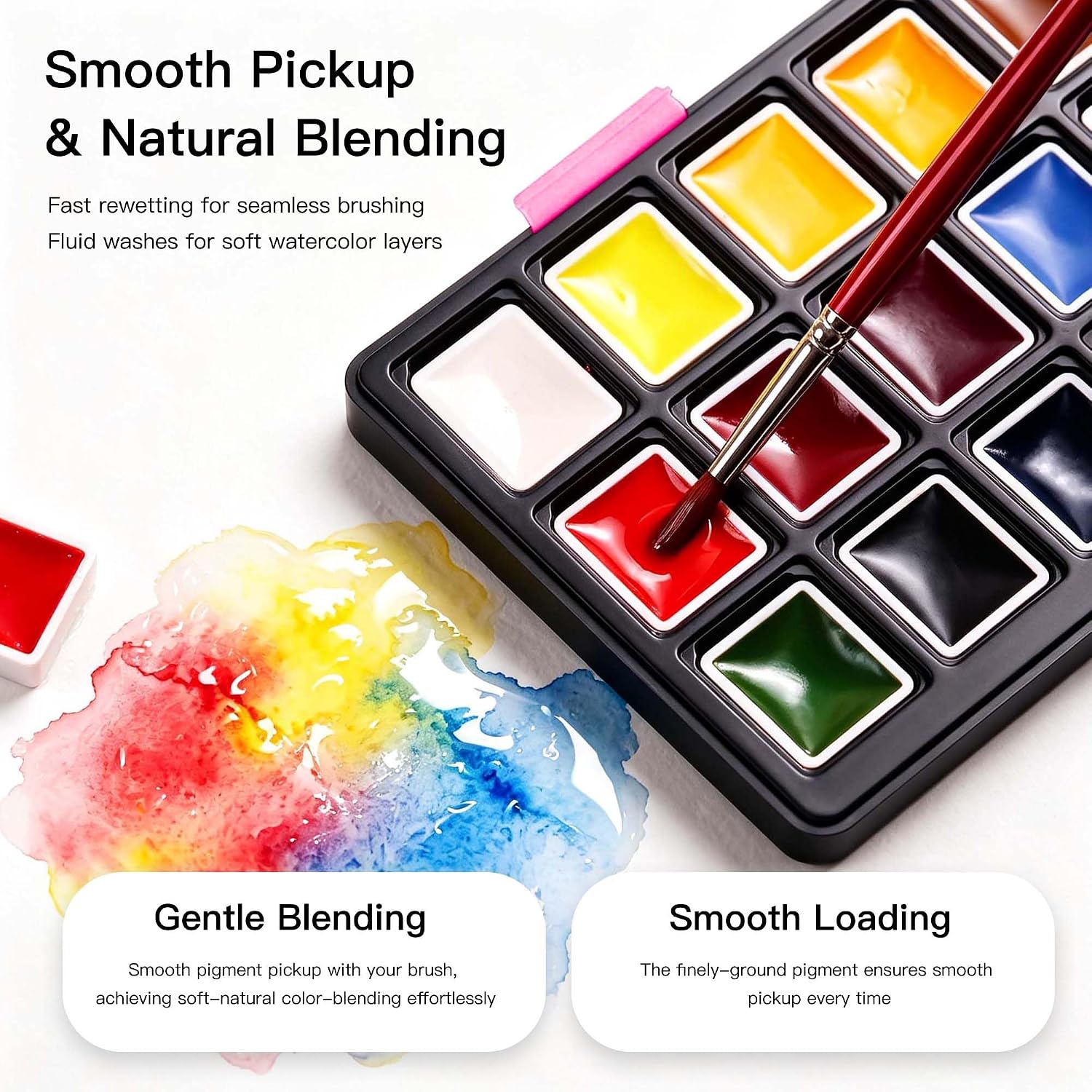 US Fulfillment - Paul Rubens Watercolor Paint Set 24 Vivid Colors