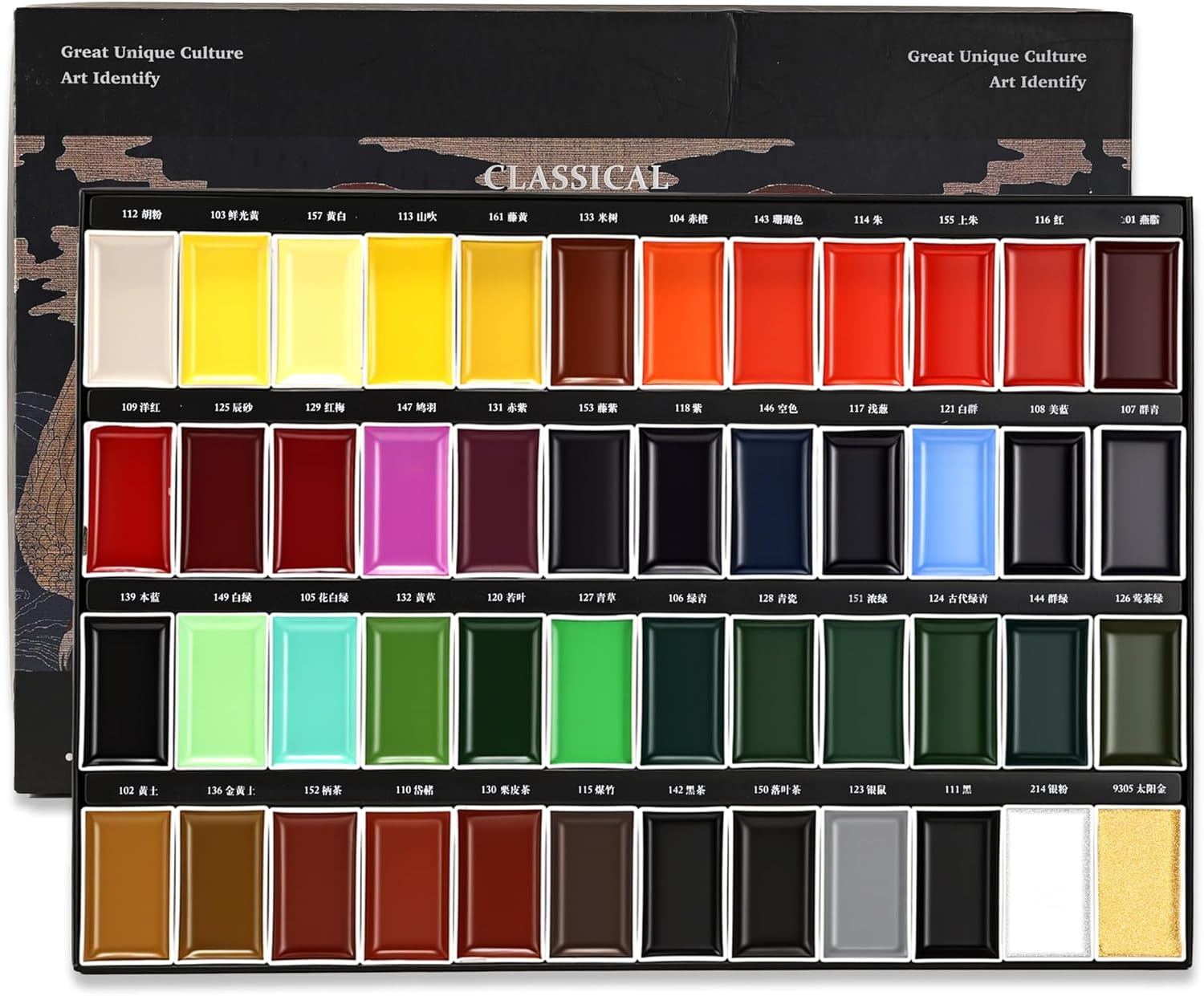 US Fulfillment - rubens Professional Watercolor Paint Set & Paper Block - 6 / 12 / 24 / 36 / 48 / 60 / 72 Colors - Metallic & Solid Pigment - Cotton Watercolor Paper Sketchbook - All Variations