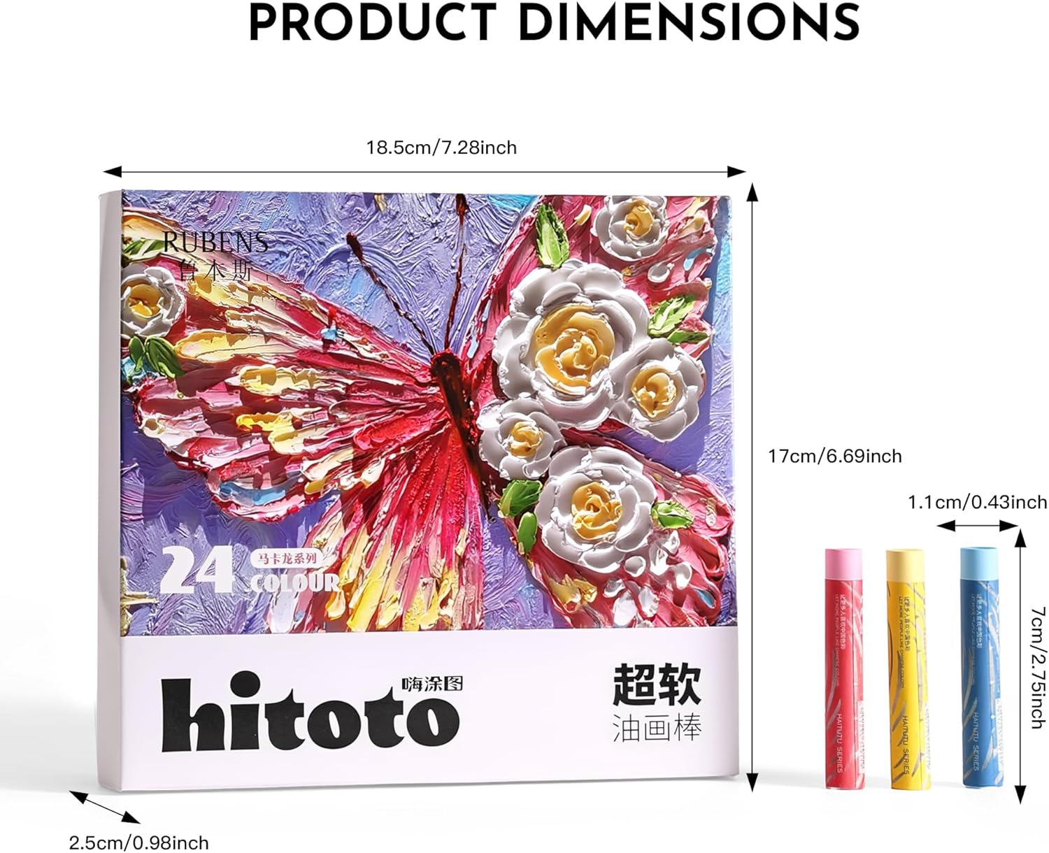US Fulfillment - rubens Soft Oil Pastels Set ( 24 / 36 /48 colors )  (24 / 36 / 48 Macaron Colors), Creamy Texture Oil Pastelss for Drawing. Blending, Dreamy Art Supplies Gift for Adult, Beginners, Artists