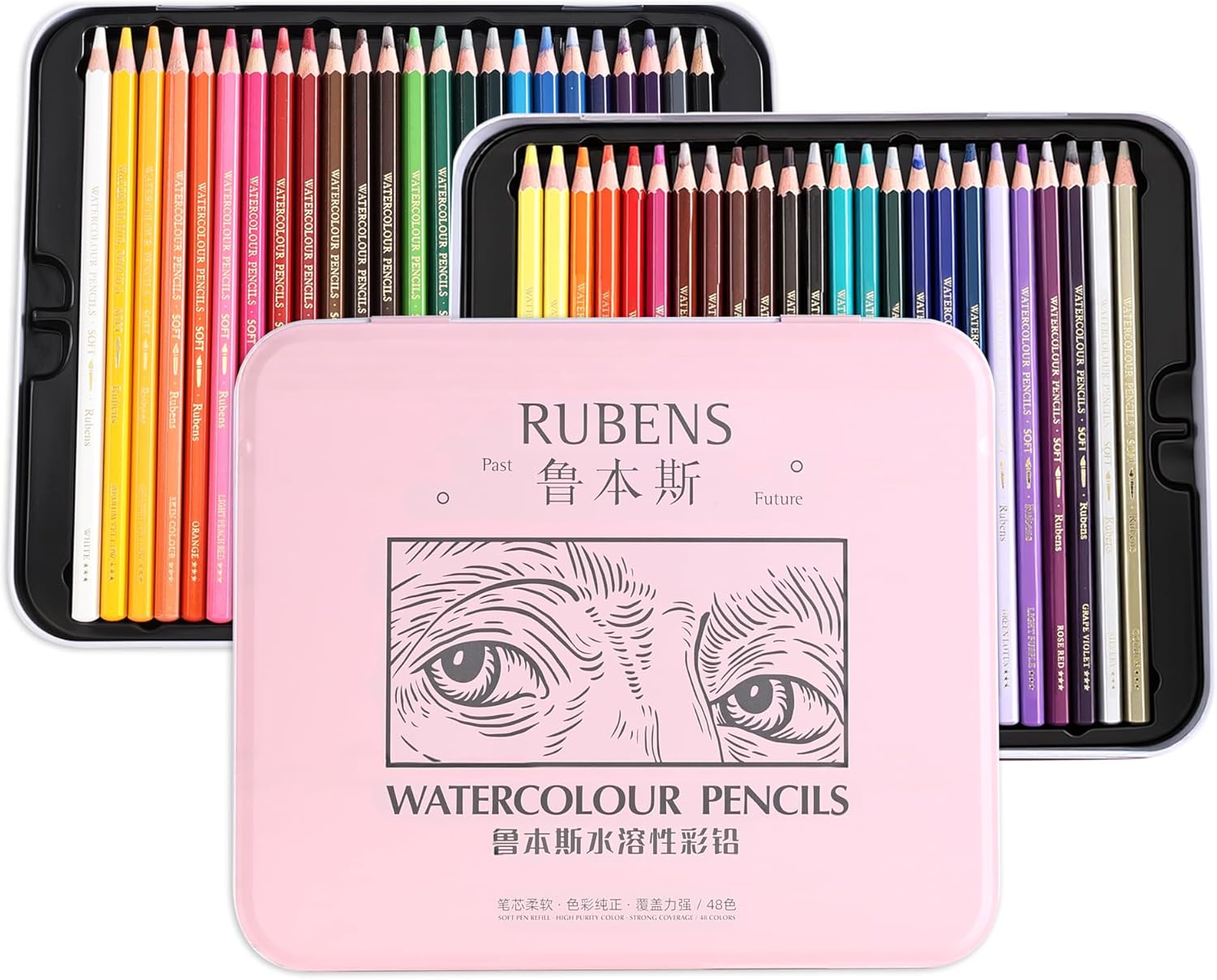 US Fulfillment - Paul Rubens Watercolor Pencils Set 36 / 48 Colors Soft Core Professional