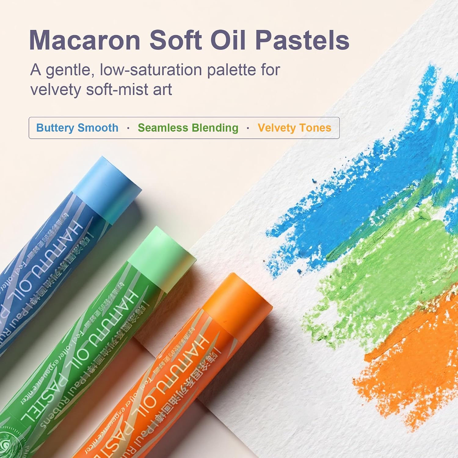 US Fulfillmen - Paul Rubens Oil Pastels Set of 48 Colors, Creamy & Easy Blending - 24 / 36  / 48 Colors / 48 Colors Set /  | 24 / 36 / 48 Macaron Colors | 24 / 48 Macaron Colors Set